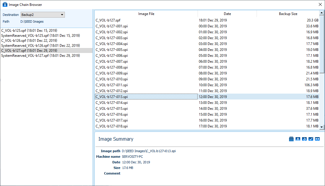 How to restore a data volume with ShadowProtect SPX